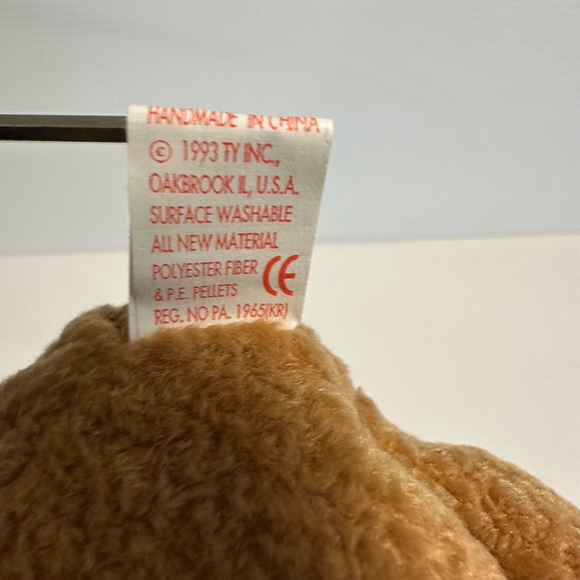 Ty Beanie Baby Curly Brown Bear 6 inch 
1993 vintage NWMT NEW - Picture 10 of 15